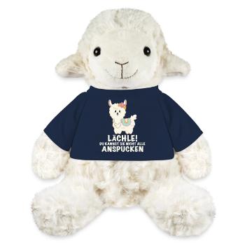 Lama lustiger Spruch Lächeln - MiniFeet® Schaf Annika - French Navy - Vorne