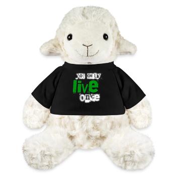 You only live once – green emphasis - MiniFeet® Sheep Annika - black - Front