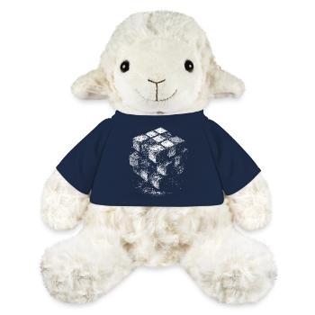 Géométrie du cube de briques - Mouton en peluche Annika MiniFeet® - bleu marine - Devant