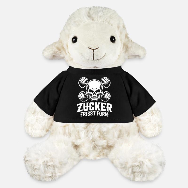 Conception de salle de sport de force crâne : évitez le sucre - Mouton en peluche Annika MiniFeet® - noir