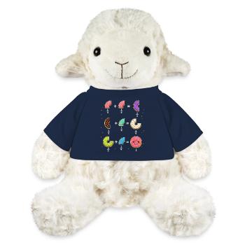 Donut Brüche Mathe Lernen mit Humor - MiniFeet® Schaf Annika - French Navy - Vorne