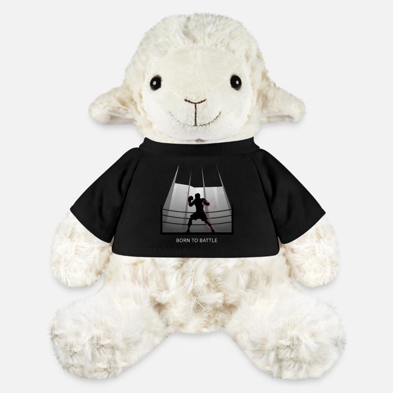 Né pour combattre les boxeurs sur le ring - Mouton en peluche Annika MiniFeet® - noir