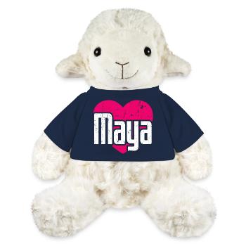 I Love Maya Pinkes Herz Ich liebe Maya - MiniFeet® Schaf Annika - French Navy - Vorne