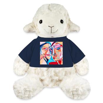 Colorful Abstract Expressionist Portrait - MiniFeet® Sheep Annika - french navy - Front