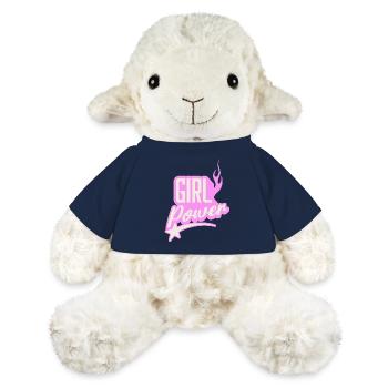 Girl Power sugar pink Flaming Graphic Design - MiniFeet® Sheep Annika - french navy - Front