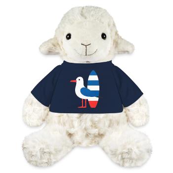 Mouette avec planche de surf - Mouton en peluche Annika MiniFeet® - bleu marine - Devant