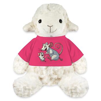 Rattenmama mit herumtollendem Kind - MiniFeet® Schaf Annika - Pink - Vorne