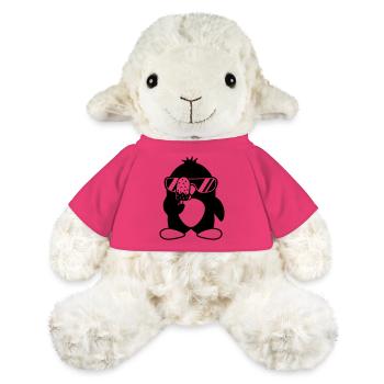 Pingouin léchant des sucettes glacées mangeant de la crème glacée délicieuse - Mouton en peluche Annika MiniFeet® - rose - Devant