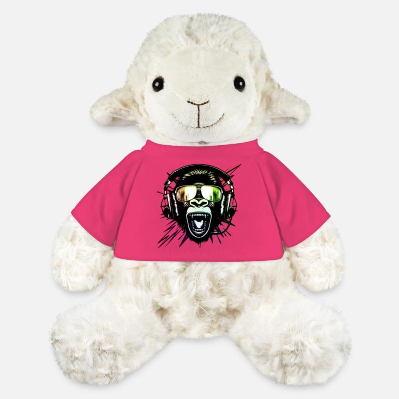 Affe mit Neonbrille - MiniFeet® Schaf Annika - Pink
