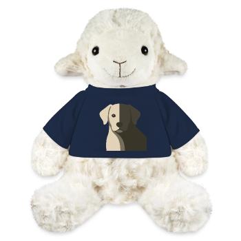 Bébé chien chiot ombre visage portrait - Mouton en peluche Annika MiniFeet® - bleu marine - Devant
