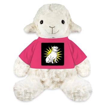 Cool Dog in Punk Rock & Pop Art Style - MiniFeet® Sheep Annika - pink - Front