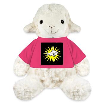 Cool fish in punk rock & pop art style - MiniFeet® Sheep Annika - pink - Front