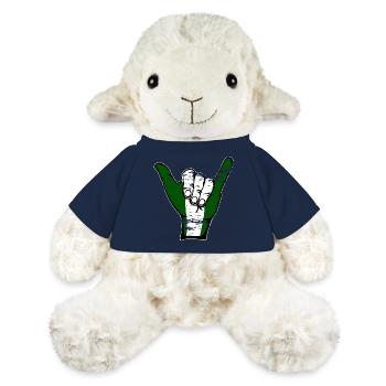 Drapeau du Nigeria Symbole de surf utilisé - Mouton en peluche Annika MiniFeet® - bleu marine - Devant