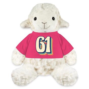 Vintage Retro T-Shirt Nummer 61 Sixty One - MiniFeet® Schaf Annika - Pink - Vorne