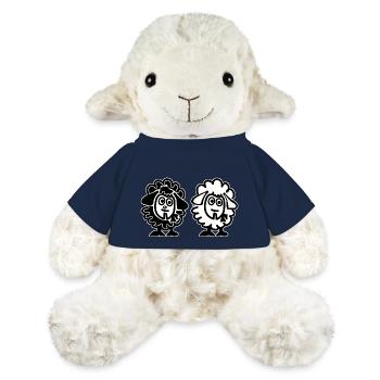 Les deux moutons - jumeaux - Mouton en peluche Annika MiniFeet® - bleu marine - Devant