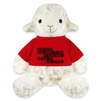Graffiti Techno Erde Spruch Statement Musik - MiniFeet® Schaf Annika - Rot - Vorne