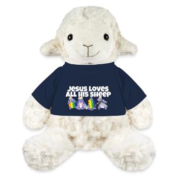 Jesus Loves All His Sheep LGBTQ Proud Ally Gay - MiniFeet® Sheep Annika - french navy - Front