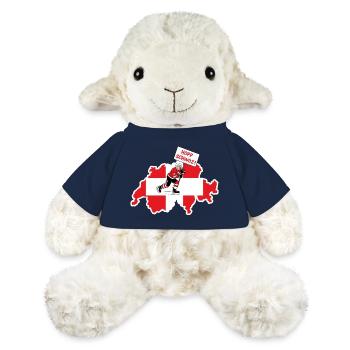 Équipe nationale de hockey sur glace Hopp Schwiiz - Mouton en peluche Annika MiniFeet® - bleu marine - Devant