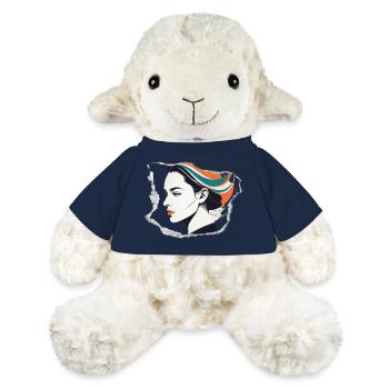 Minimalistisches Vintage-Design: Frauenkopf - MiniFeet® Schaf Annika - French Navy - Vorne