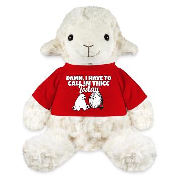 Merde, je dois appeler Thicc aujourd’hui Jeu de mots drôle d’ours - Mouton en peluche Annika MiniFeet® - rouge - Devant