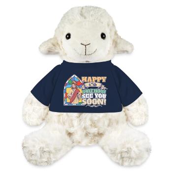 Happy 47th Birthday See You Soon Funny Jesus Meme - MiniFeet® Sheep Annika - french navy - Front
