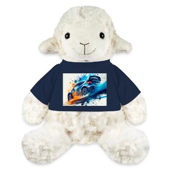 Course de voitures de rallye - Mouton en peluche Annika MiniFeet® - bleu marine - Devant