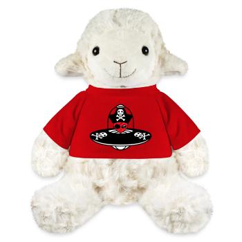 Alien Pirate Ufo Capitaine Cap Drôle Alien - Mouton en peluche Annika MiniFeet® - rouge - Devant