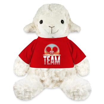 Équipe de tennis de table - Mouton en peluche Annika MiniFeet® - rouge - Devant