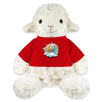 Joyeuse fusée avec arc-en-ciel - Mouton en peluche Annika MiniFeet® - rouge - Devant