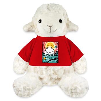 Créature mignonne se cachant dans la nature - Mouton en peluche Annika MiniFeet® - rouge - Devant