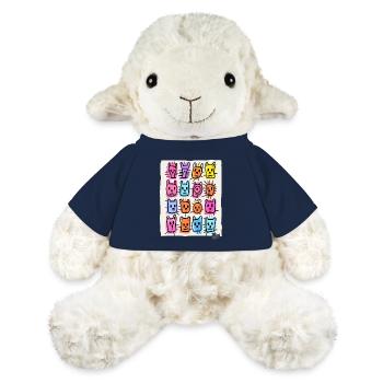 Animaux drôles et idiots et visages d’animaux - Mouton en peluche Annika MiniFeet® - bleu marine - Devant