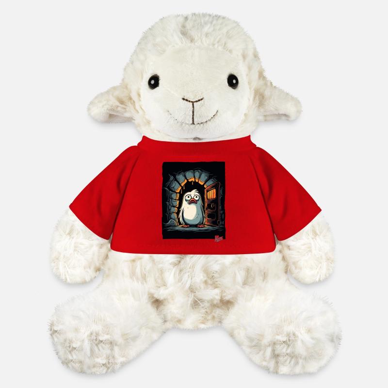 Déconcerté petit oiseau mignon dans le donjon donjon - Mouton en peluche Annika MiniFeet® - rouge