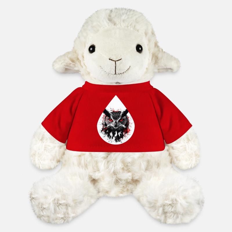 Trashpolka Eule Schwarz Rot - MiniFeet® Schaf Annika - Rot