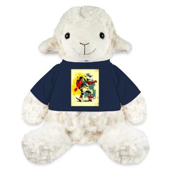 Coole Maus auf Skateboard - modern, stylisch - MiniFeet® Schaf Annika - French Navy - Vorne