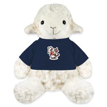 Niedliche singende Kuh Illustration - MiniFeet® Schaf Annika - French Navy - Vorne