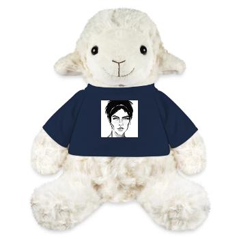 Frauengesicht mit schönen Augen s/w - MiniFeet® Schaf Annika - French Navy - Vorne
