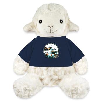 Mouette dans une bouée de sauvetage - Mouton en peluche Annika MiniFeet® - bleu marine - Devant