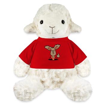 Bunny Middle Finger Show Nasty Naughty Insulting - MiniFeet® Sheep Annika - red - Front