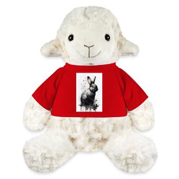 Lapin lapin animal animal de compagnie aquarelles de lapin - Mouton en peluche Annika MiniFeet® - rouge - Devant