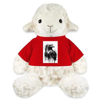 Aigle animal Aigle à tête blanche Noir et blanc - Mouton en peluche Annika MiniFeet® - rouge - Devant