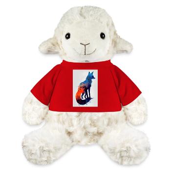 Aquarelle animale Renard Renards - Mouton en peluche Annika MiniFeet® - rouge - Devant