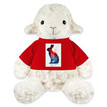 Lapin lapin animal animal de compagnie aquarelle de lapin - Mouton en peluche Annika MiniFeet® - rouge - Devant