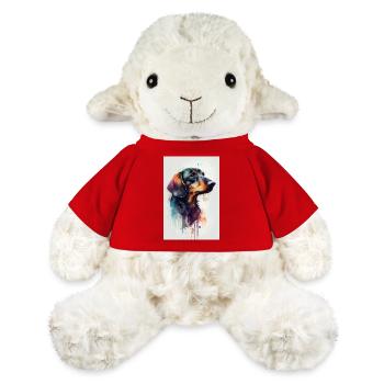 Chiens teckels - Mouton en peluche Annika MiniFeet® - rouge - Devant