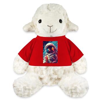 Astronaut Space Cosmonaut Rocket Colorful - MiniFeet® Sheep Annika - red - Front