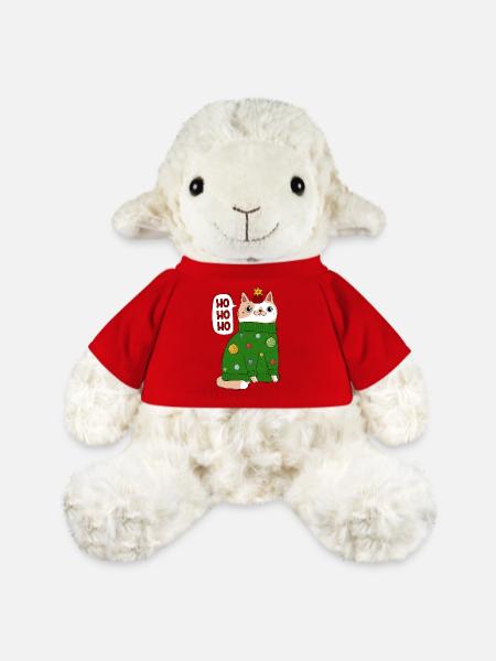 Katze im Weihnachtspullover - MiniFeet® Schaf Annika - Rot