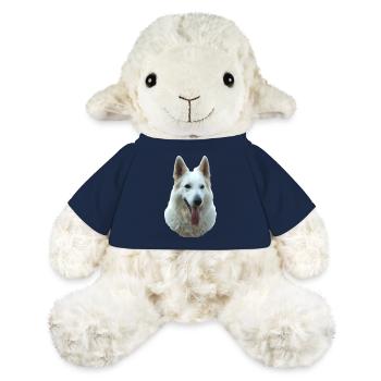 Portrait de dame blanche - Mouton en peluche Annika MiniFeet® - bleu marine - Devant