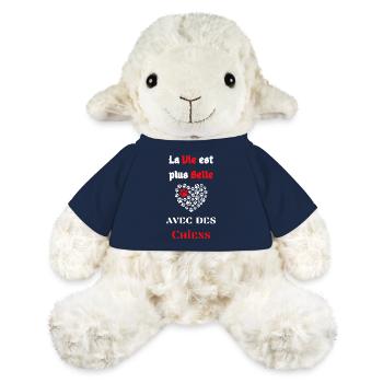 La vie est plus belle avec des chiens - Mouton en peluche Annika MiniFeet® - bleu marine - Devant
