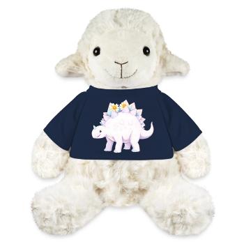 Skurriler lila Dinosaurier mit Gänseblümchen - MiniFeet® Schaf Annika - French Navy - Vorne