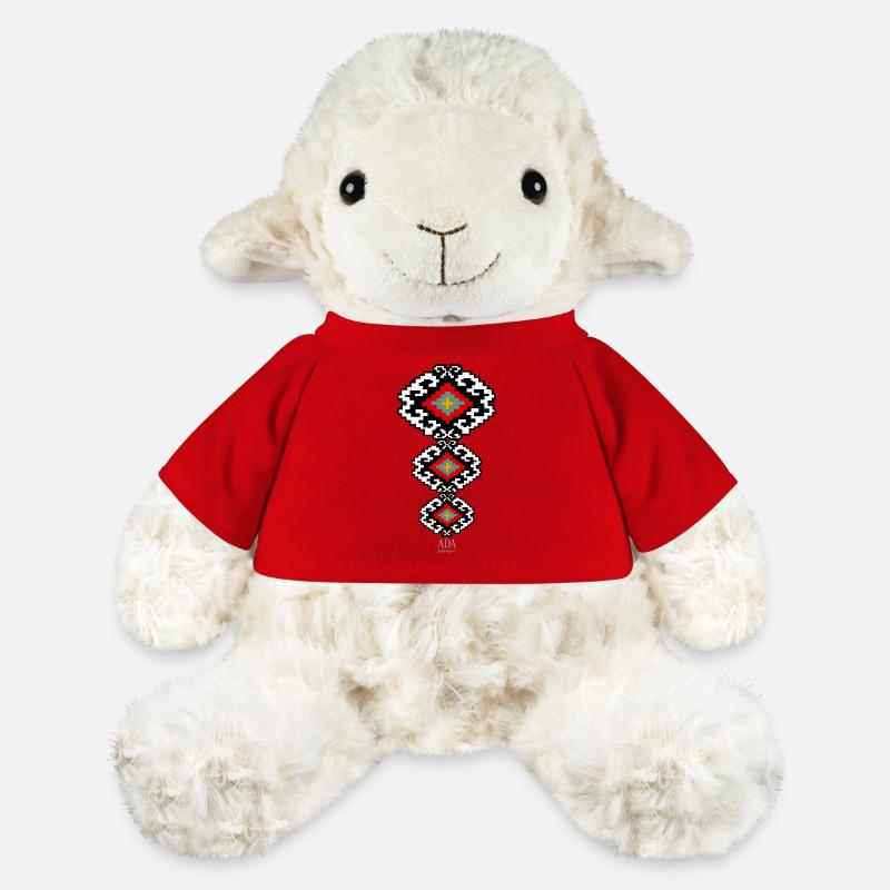 Slavic Folklore Pattern - Serbia - MiniFeet® Sheep Annika - red
