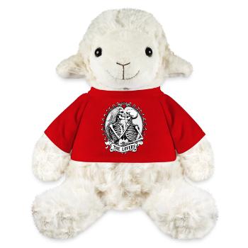 Les amoureux : Conception de tarot squelette romantique sombre - Mouton en peluche Annika MiniFeet® - rouge - Devant